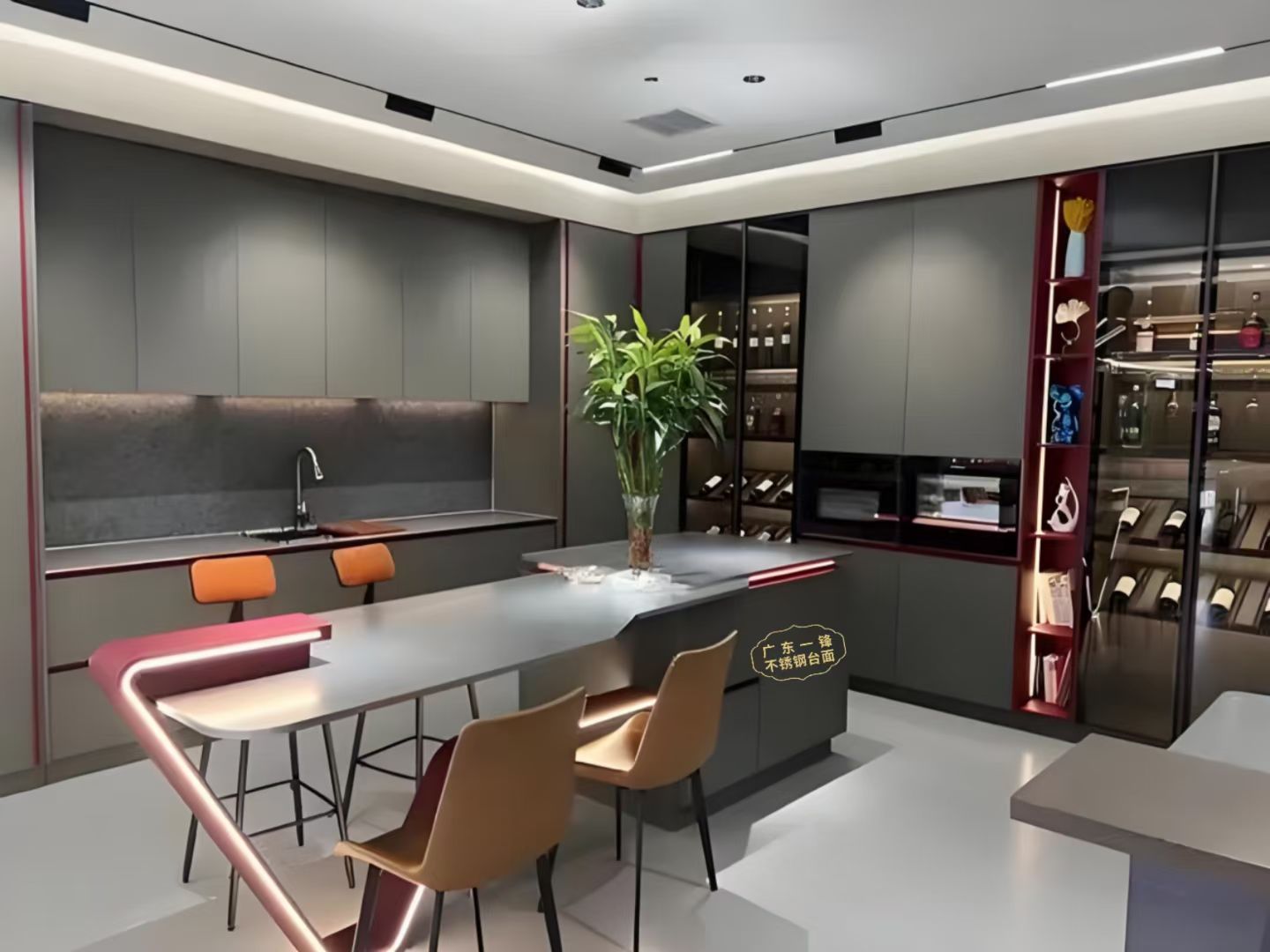 304不锈钢实心台面